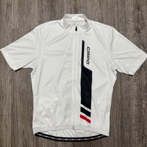 Capo Cycling Jersey Full Zip White Lightweight Short Sleeve Men’s Large